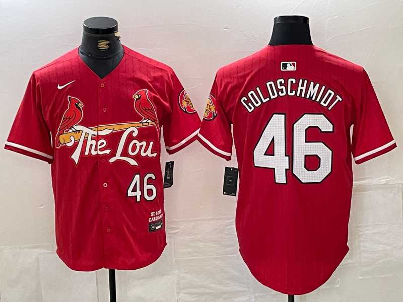 Men's St. Louis Cardinals #46 Paul Goldschmidt Red 2024 City Connect Limited Stitched Baseball Jersey,We sell and wholesale Men's St. Louis Cardinals #46 Paul Goldschmidt Red 2024 City Connect Limited Stitched Baseball Jersey on line form chian!